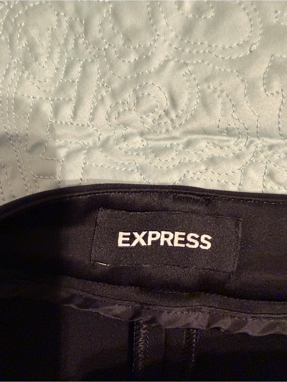 Express Editor Straight-Leg Super High Rise Pants in Black - Picture 3 of 8